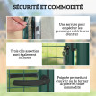 Portillon Benicarló Sécurisé Anti-Rouille avec Serrure Intégrée Vert