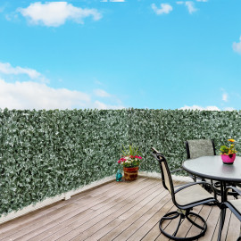 Hermánico Haie Artificielle Brise-Vue Décor Extérieur Intimité Vert Foncé 3x1.5m