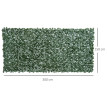 Hermánico Haie Artificielle Brise-Vue Décor Extérieur Intimité Vert Foncé 3x1.5m