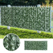 Hermánico Haie Artificielle Brise-Vue Décor Extérieur Intimité Vert Foncé 3x1.5m