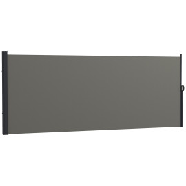 Store Waltbert Brise-Vue Rétractable Extérieur Polyvalent Gris Foncé 4x1,6m