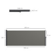 Store Waltbert Brise-Vue Rétractable Extérieur Polyvalent Gris Foncé 4x1,6m