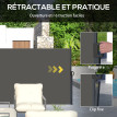 Store Waltbert Brise-Vue Rétractable Extérieur Polyvalent Gris Foncé 4x1,6m