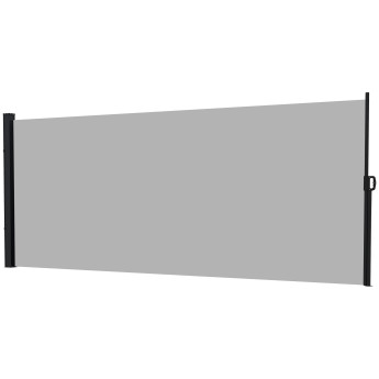 Store Menendo Brise-Vue Rétractable Extérieur Polyvalent Gris Clair 3x1.8m