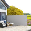 Store Menendo Brise-Vue Rétractable Extérieur Polyvalent Gris Clair 3x1.8m