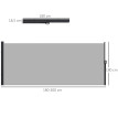 Store Menendo Brise-Vue Rétractable Extérieur Polyvalent Gris Clair 3x1.8m