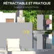 Store Menendo Brise-Vue Rétractable Extérieur Polyvalent Gris Clair 3x1.8m