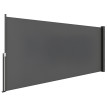 Store Heribald Brise-Vue Rétractable Extérieur Polyvalent Gris Anthracite 3x1.4m
