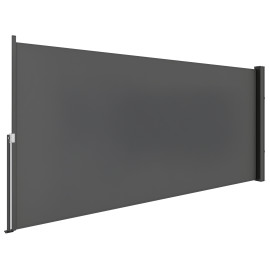 Store Heribald Brise-Vue Rétractable Extérieur Polyvalent Gris Anthracite 3x1.4m