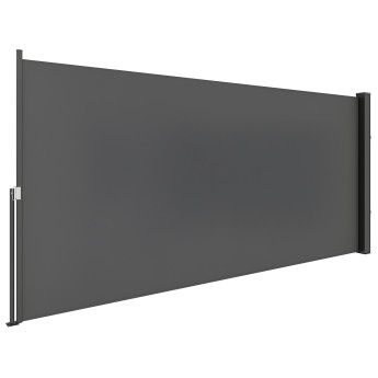 Store Heribald Brise-Vue Rétractable Extérieur Polyvalent Gris Anthracite 3x1.4m