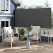 Store Heribald Brise-Vue Rétractable Extérieur Polyvalent Gris Anthracite 3x1.4m