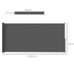 Store Heribald Brise-Vue Rétractable Extérieur Polyvalent Gris Anthracite 3x1.4m