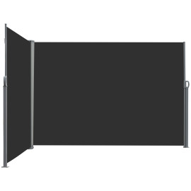 Store Pelayo Brise-Vue Occultant Rétractable Polyester Noir Anti-UV 6M