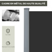 Store Pelayo Brise-Vue Occultant Rétractable Polyester Noir Anti-UV 6M