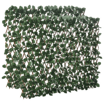 Lot Zanobi Haie Artificielle Extensible Lierre Vert Naturel Décoration Extérieur Intérieur 2 Pièces