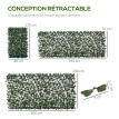Lot Zanobi Haie Artificielle Extensible Lierre Vert Naturel Décoration Extérieur Intérieur 2 Pièces