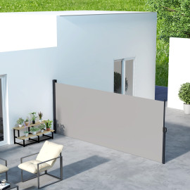 Store Fuipiano Brise-Vue Rétractable Extérieur Polyvalent Gris Clair