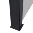 Store Fuipiano Brise-Vue Rétractable Extérieur Polyvalent Gris Clair