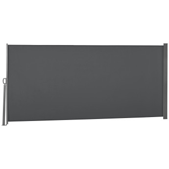 Store Chlodomer Brise-Vue Rétractable Occultant Extérieur Gris 3x1,6m