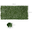 Haie Artificielle Quimeval Brise-Vue Décoratif Vert Foncé 3x1.5m Résistante UV