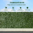 Haie Artificielle Quimeval Brise-Vue Décoratif Vert Foncé 3x1.5m Résistante UV