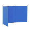 Paravent Osric Extérieur Pliable Protection Vent Soleil Bleu Camping Plage Jardin