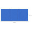 Paravent Osric Extérieur Pliable Protection Vent Soleil Bleu Camping Plage Jardin