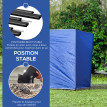 Paravent Osric Extérieur Pliable Protection Vent Soleil Bleu Camping Plage Jardin