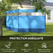 Paravent Gartenbach Brise-Vue Pliable Camping Plage Vent Protection Bleu