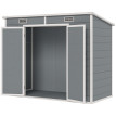 Abri de Jardin Ulfhard Résine Gris Étanche Anti-UV Rangement Extérieur Sécurisé