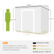 Abri de Jardin Ulfhard Résine Gris Étanche Anti-UV Rangement Extérieur Sécurisé