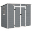 Abri de Jardin Ulfhard Résine Gris Étanche Anti-UV Rangement Extérieur Sécurisé