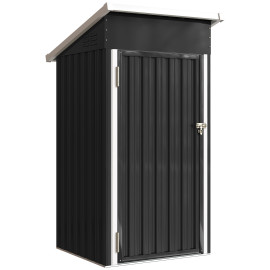 Abri de Jardin Niculoso Résistant Gris Foncé Rangement Extérieur Sécurisé 107x91x185 cm