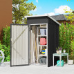 Abri de Jardin Niculoso Résistant Gris Foncé Rangement Extérieur Sécurisé 107x91x185 cm