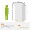 Abri de Jardin Niculoso Résistant Gris Foncé Rangement Extérieur Sécurisé 107x91x185 cm