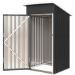 Abri de Jardin Niculoso Résistant Gris Foncé Rangement Extérieur Sécurisé 107x91x185 cm