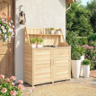 Armoire Ordonnez Table Rempotage 2 en 1 Bois Acier Rangement Extérieur Naturel