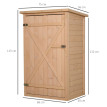 Armoire Rhisiart Rangement Jardin Verrouillable Toit Bitumé Vert Sapin Naturel 75x56x115 cm