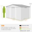 Abri de Jardin Fingal 5m² Portes Coulissantes Robuste Vert Clair Rangement Extérieur