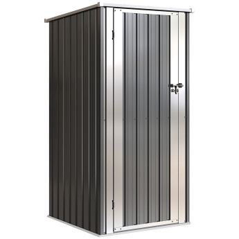 Abri de Jardin Padul Métal Résistant Étanche Gris Anthracite 0.69m²
