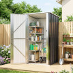 Abri de Jardin Padul Métal Résistant Étanche Gris Anthracite 0.69m²
