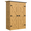 Abri Rangement Oldgate Bois Massif 2 Portes Marron Jardin Extérieur Sécurisé