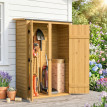 Abri Rangement Oldgate Bois Massif 2 Portes Marron Jardin Extérieur Sécurisé