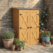 Abri Rangement Oldgate Bois Massif 2 Portes Marron Jardin Extérieur Sécurisé