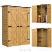 Abri Rangement Oldgate Bois Massif 2 Portes Marron Jardin Extérieur Sécurisé