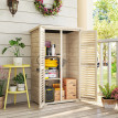 Armoire Jardin Embún Rangement Extérieur Étanche Pin Naturel 75x50x118 cm