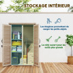 Armoire Jardin Embún Rangement Extérieur Étanche Pin Naturel 75x50x118 cm