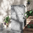 Armoire de jardin Delfino rangement extérieur sécurisé étanche gris 90x54x168 cm