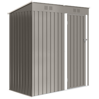 Abri de Jardin Conon Compact Résistant Acier Gris Clair 1,37 m² Sécurisé