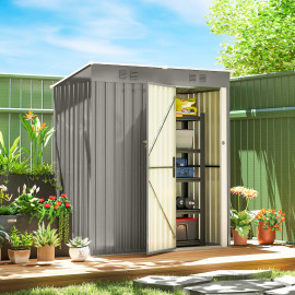 Abri de Jardin Conon Compact Résistant Acier Gris Clair 1,37 m² Sécurisé